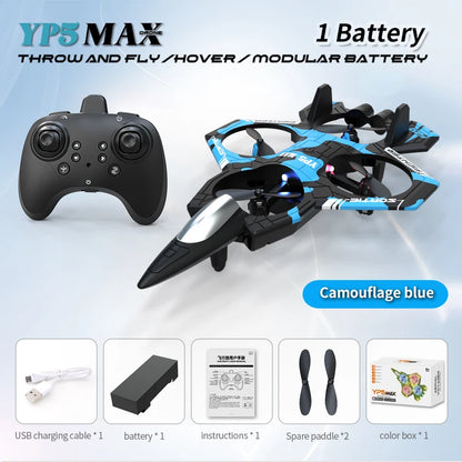 2025 New YP3 Foam Aircraft Remote Control Four Axle Fighter Wrestle Resistant Aerial Stunt Children Model Airplane Gift